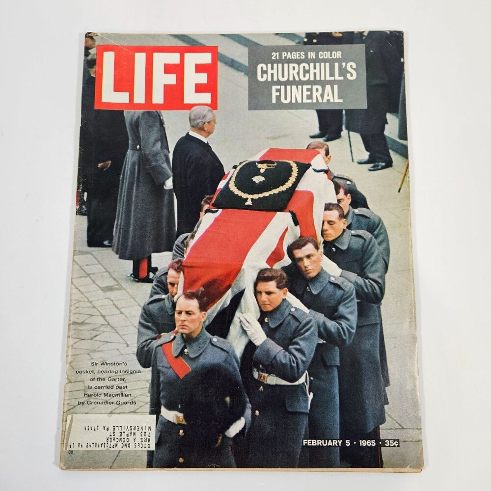 Life Magazine February 5 1965 Winston Churchill Funeral Issue Vintage Advertisin